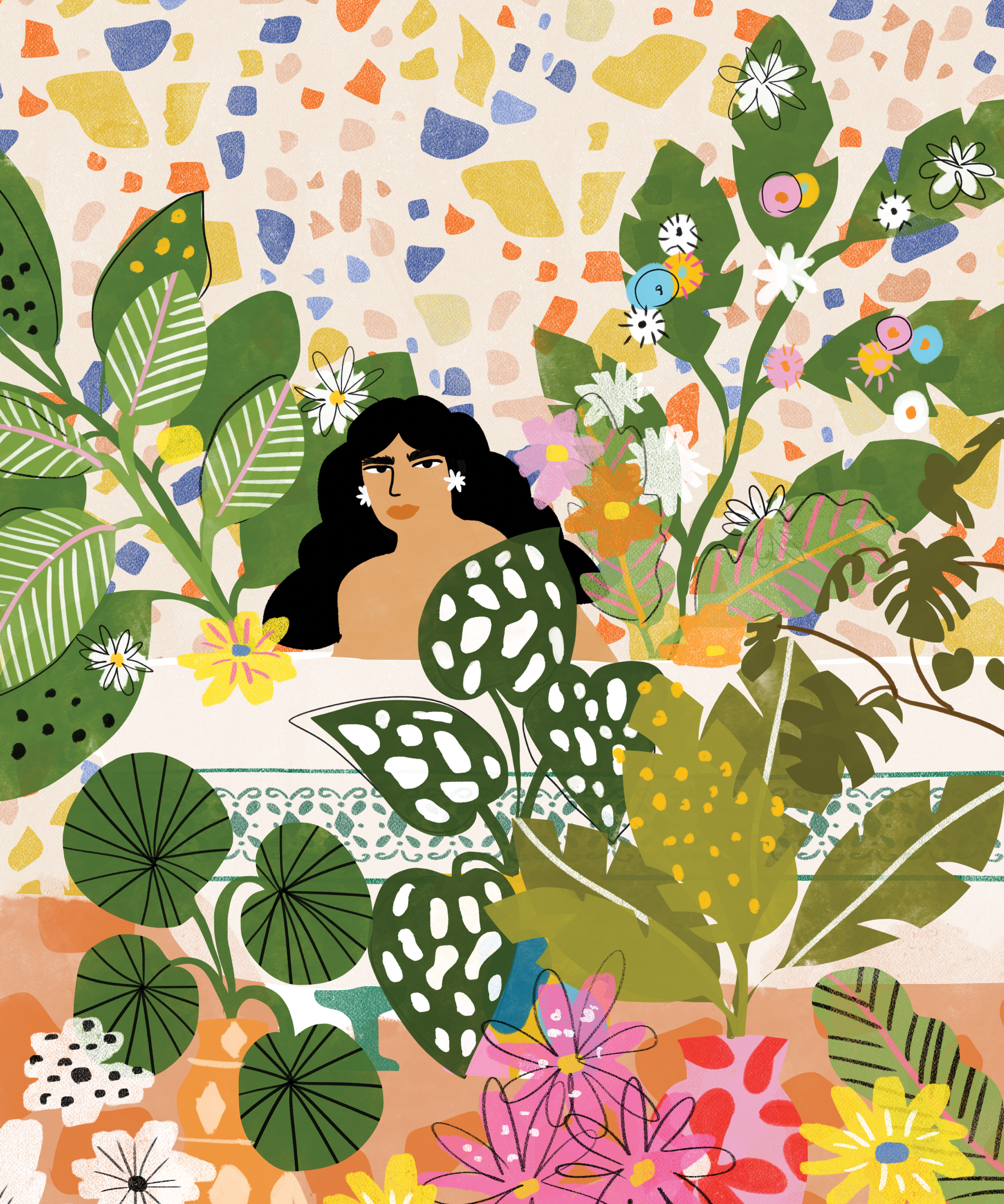 Bathing with Flowers - Jigsaw Puzzle - 800 Piece Puzzle – JIGGY Bathing with Flowers - Jigsaw Puzzle - 800 Piece Puzzle – JIGGY