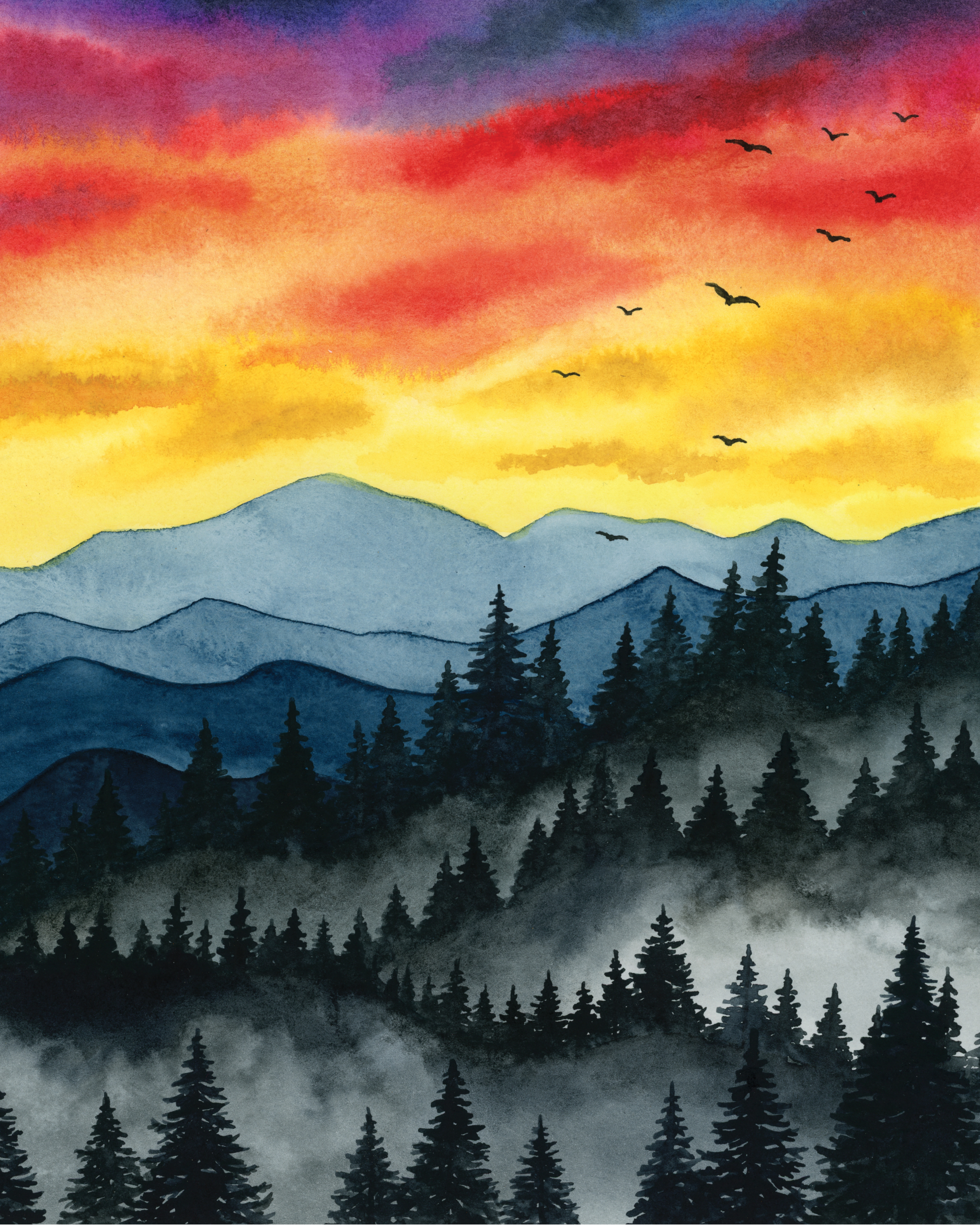 Great Smoky Mountains National Park at Sunset by Kendra VanDruff