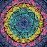Rainbow Mandala by Farah Brightart