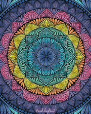 Rainbow Mandala by Farah Brightart