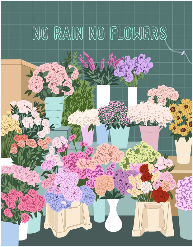 No Rain No Flowers artwork